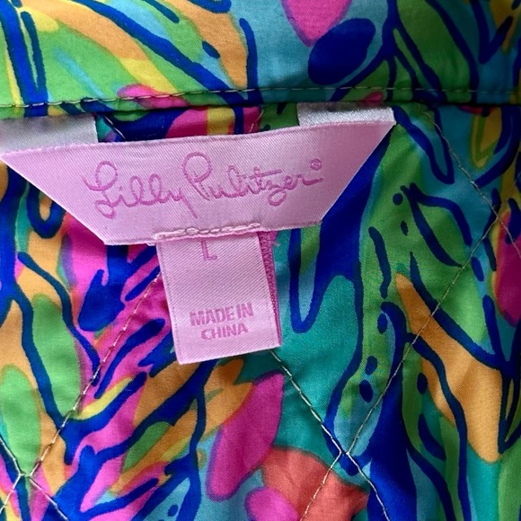 Lilly Pulitzer Quilted Beige Vest Size L - Picture 12 of 16